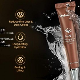 Mylansea Crème contour des yeux au rétinol - Contient de la niacinamide et de lacide hyaluronique - Pour rides, pattes doie