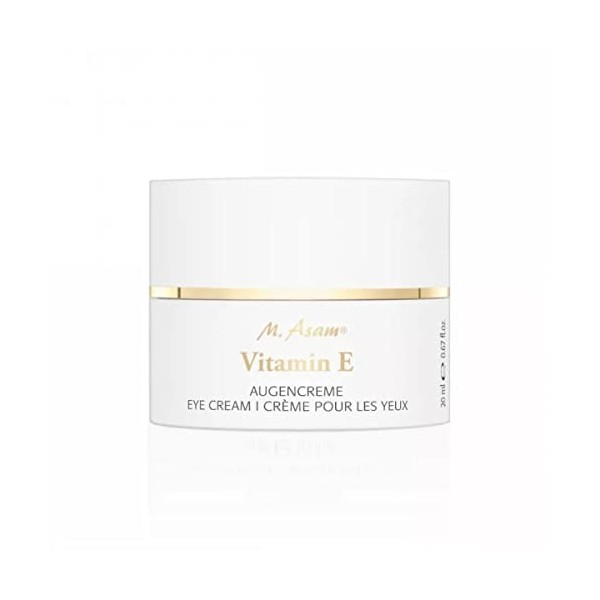 M. Asam VITAMIN E Crème contour des yeux 20 ml – Contour des yeux enrichi en vitamine E, effet lissant pour un regard plus 