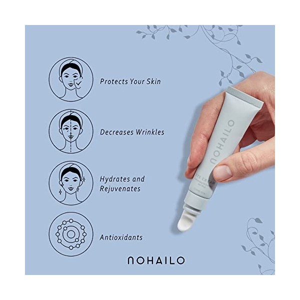 Nohailo – Contour des Yeux – Réduit les Cernes et les Poches – Crème Régénératrice et Hydratante Anti ge & Anti Rides – Riche