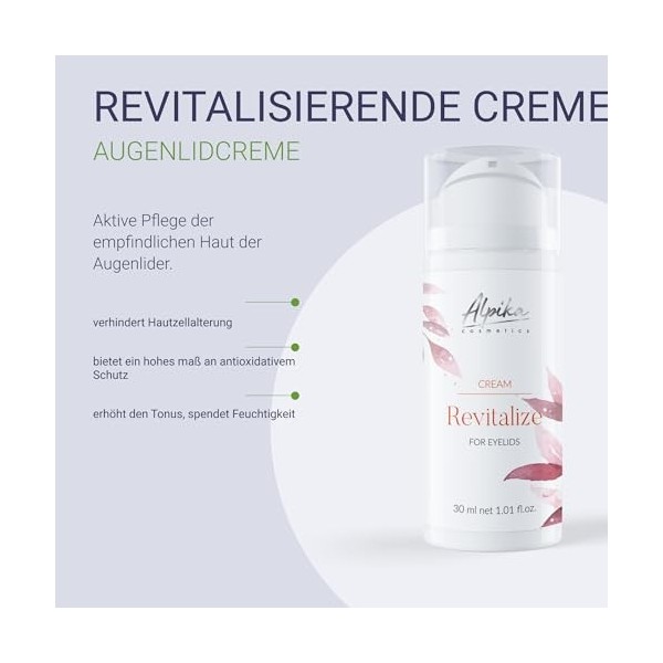 Crème révitalisante pour les paupières