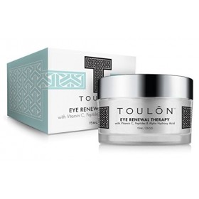 Toulôn Crème réparatrice pour contour des yeux Avec vitamine C, peptides et acide alpha-hydroxylé pour réduire les cernes, po