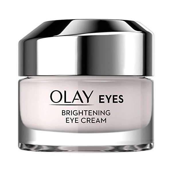 Olay Crème contour des yeux éclaircissante pour les cernes 15 ml, avec vitamine B3 et caféine, convient à tous les types de p