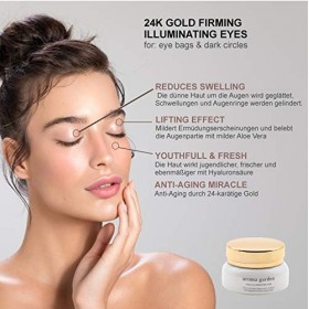 Crème anti-âge Contour des yeux - Or 24 Carats - Effet lifting instantané grâce à la vitamine C, à lacide hyaluronique, à l