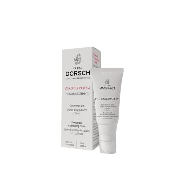 FARMA DORSCH - Eye Contour Cream | Contour des Yeux paire darides, sacs et cernes | Avec caféine, acide hyaluronique, bisabo