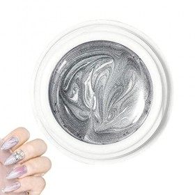 Gel De Peinture À Ongles Métallique, Vernis À Ongles Gel Peint Argent Doré, Gel À Ongles Peint Métallique Réfléchissant 3D, E