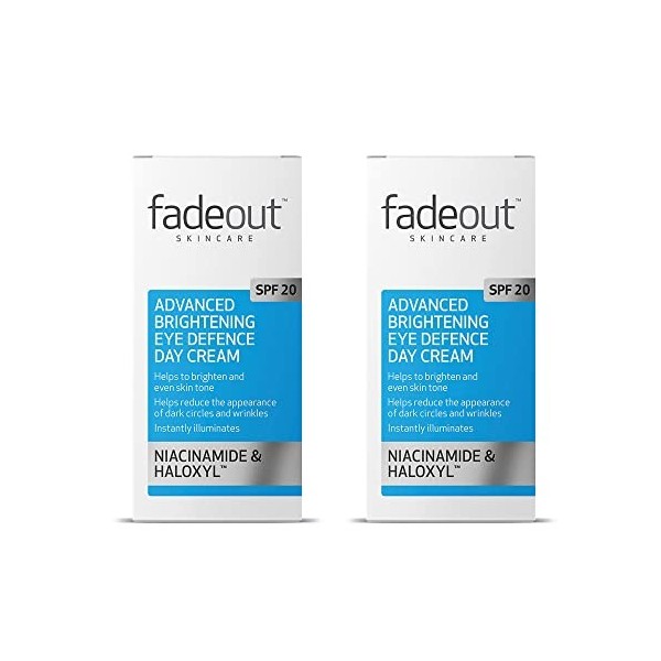 Fade Out Advanced Moisturising and Hydrating Eye Defence Cream with SPF20 2 x 15ml