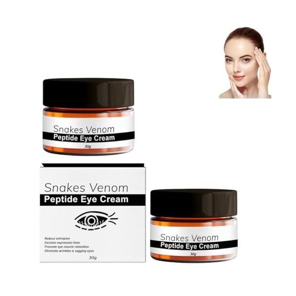 Crème pour les yeux raffermissant la peau, crème pour les yeux profondément hydratante et hydratante, venin de serpent raffer