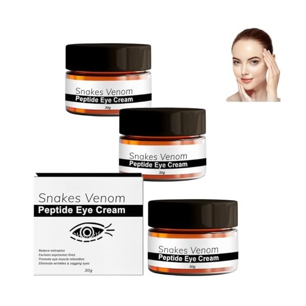 Crème pour les yeux raffermissant la peau, crème pour les yeux profondément hydratante et hydratante, venin de serpent raffer