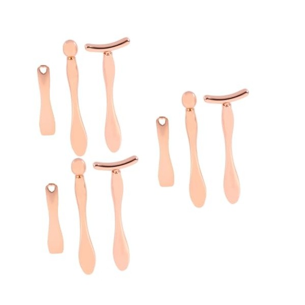 FRCOLOR Lot de 9 outils de massage des yeux - Mini spatules de soin - Appareil de massage pour le corps - Bâtonnets de massag