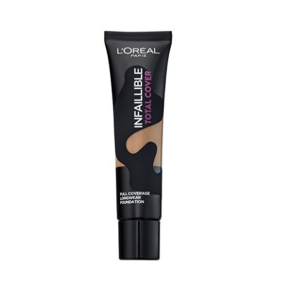 LOréal Paris Make Up Designer Infaillible Fond de Teint Fluide Couvrance Totale 24 Beige Doré 35 ml