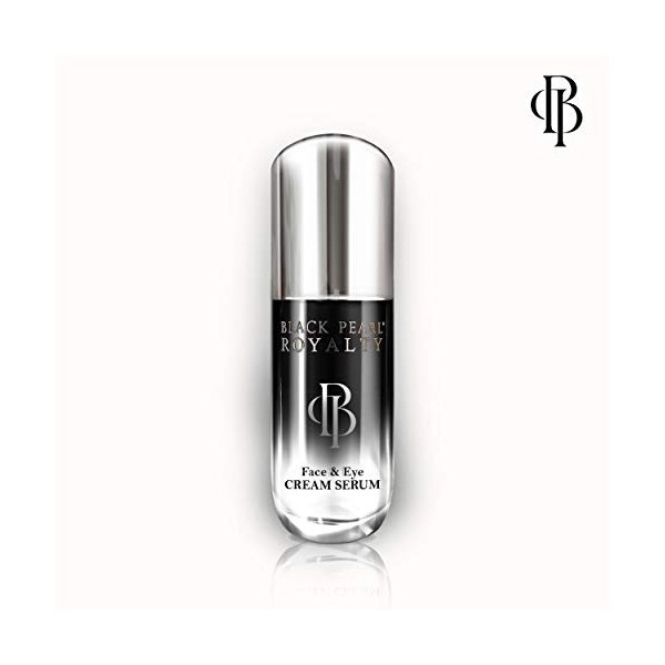 Black Pearl Royalty Sérums Crème Pour Le Visage et Les Yeux à Lacide Hyaluronique Enrichis de poudre de Perle Noire, Dalgue