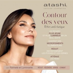 atashi Firmness & Brightness - Antifatigue Contour des Yeux, Liftant effet, Anti Rides et Age, Réduit Cernes et Poches, Rajeu