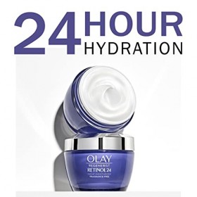Olay Retinol 24 Crema de ojos de noche, Crema facial retinol sin fragancia para una piel suave y radiante, 15 ml