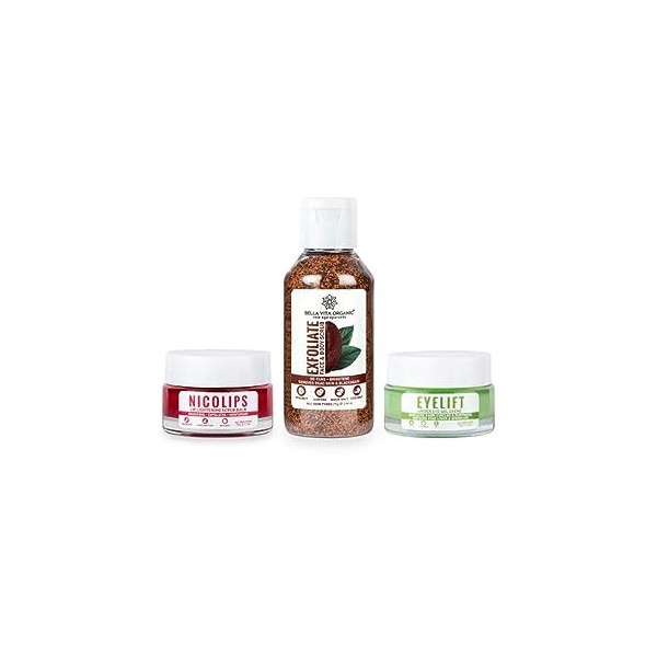 Bella Vita Detox Combo Exfoliate 76 grammes + Eyelift 20 grammes + Nicolips 20 grammes