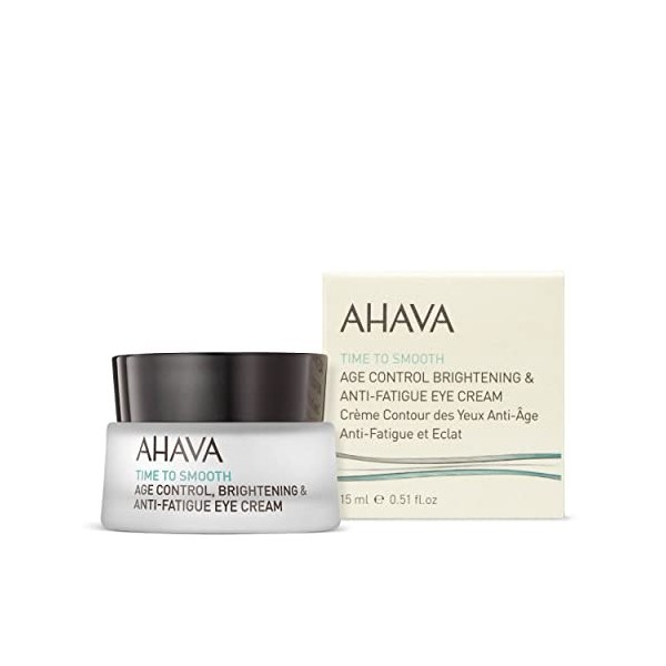 AHAVA Crème Contour des Yeux Anti-Âge/Anti Fatigue/Éclat, Amande, 15 ml