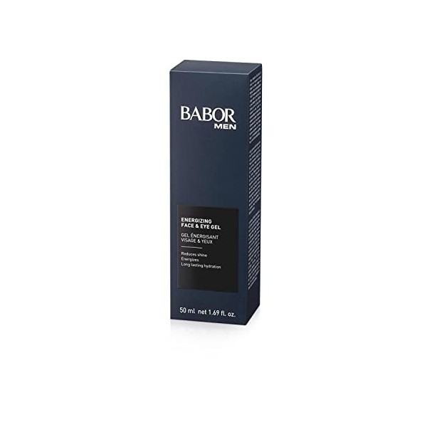 BABOR MEN Energizing Face & Eye Gel, gel-crème pour le visage et les yeux, absorption rapide, non gras, utilisation simple, 5