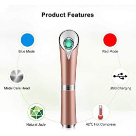 LLDKA Eye Massager, Poches sous Les Yeux, Les Cercles Noirs Anti-Rides Soins des Yeux 42 ℃ chauffée Sonic Eye Massager pour L