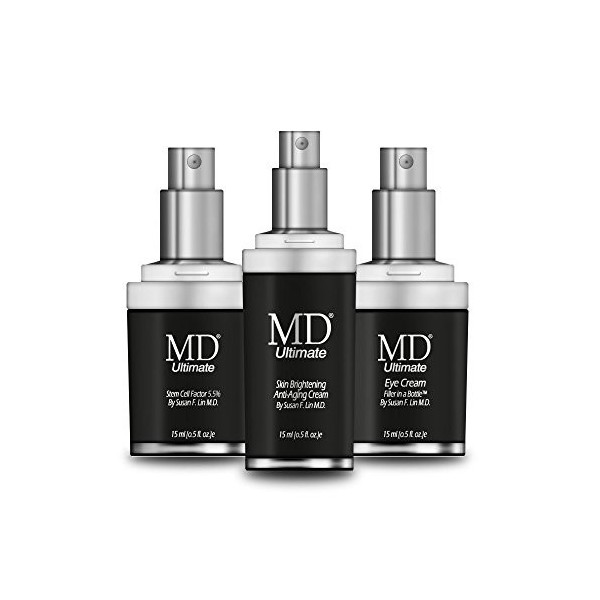 MD Soins Kit- Ultime Crème Contour des Yeux peau, ultime facteur de cellules souches 55 et anti-âge ultime peau éclaircissant