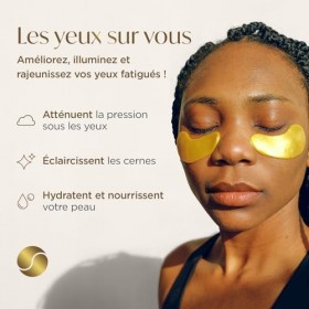Masque Yeux Gel Collagène Bio - Lot de 20 Patchs Yeux Anti Cernes - Soin Naturel pour les Yeux- Réduit les Cernes et Rides- R