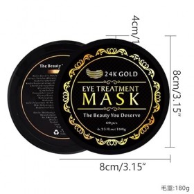 Under Eye Gold Gel pour yeux gonflés - Coussinets pour les cernes sous les yeux - Anti-rides - Hydratant - Améliore lélastic