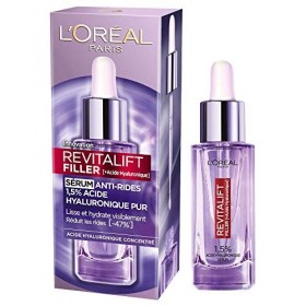 LOréal Paris - Revitalift Filler - Sérum Anti-Rides - 30 ml & Soin Yeux Revolumisant – Embout Double Applicateur Révolutionn
