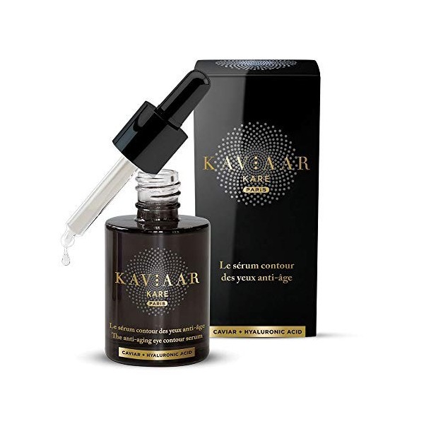 KAVIAAR KARE - Sérum contour des yeux anti-âge - Caviar + Acide Hyaluronique - 30 ml