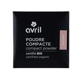 Avril - Poudre Compacte Bio - Texture Soyeuse - Unifie et Matifie le Teint - Vegan, Certifié Bio Ecocert - Fabriqué en France