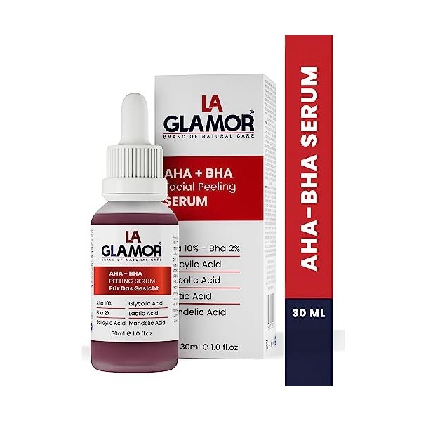 LAGLAMOR Peeling Solution AHA 10% + BHA 2% - Exfoliating Surface Skin And Reduces Fine Lines - Plump and Smooth Skin - Salicy