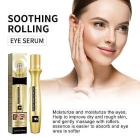 Soin rouleau pour les yeux - Raffermit la peau - Réduit les rides et rides autour des yeux - Soin périorbital - 15 ml - Distr