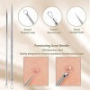 LeFeirr Tire Comedon Point Noir Extracteur de Comédons Perce Bouton Blackhead Remover Set, Aiguille,Acier inoxydable