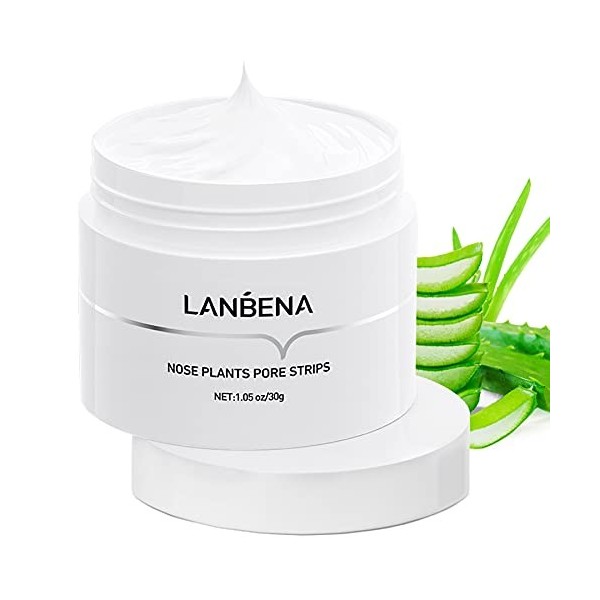 LANBENA Masque peel off pour éliminer les points noirs sur le visage et le nez, 1,05oz