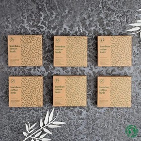 Eco Origin 600 cotons-tiges en bambou | Embouts Q 100 % respectueux de lenvironnement | 6 x 100 cotons