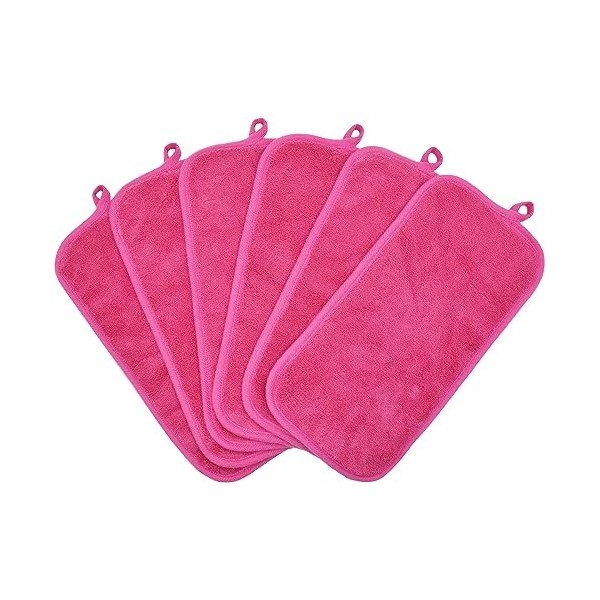 BloomSesame Lot de 12 chiffons démaquillants réutilisables en microfibre douce pour le visage, les yeux, les lèvres - 6 x 12i