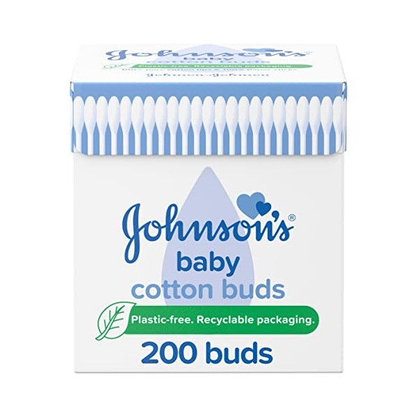 Johnsons Lot de 200 bâtonnets de coton pur