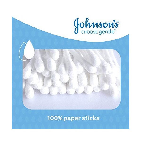 Johnsons Lot de 200 bâtonnets de coton pur