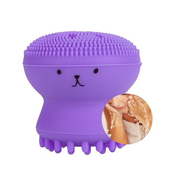 Brosse de nettoyage pour le visage en silicone souple, exfoliant, dégraissant, massage, accessoire tendance pour le visage en