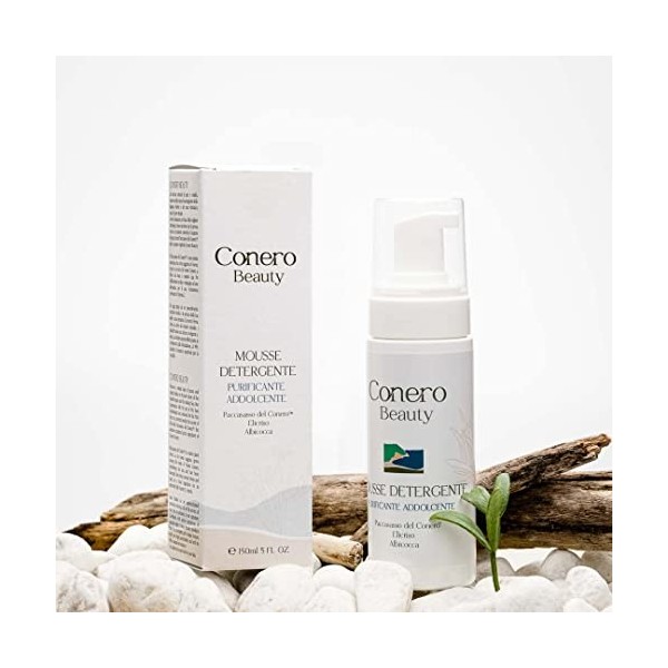 Conero Beauty Mousse nettoyante purifiante pour le visage, adoucissante, apaisante et démaquillante, à labricot, à lhélichr