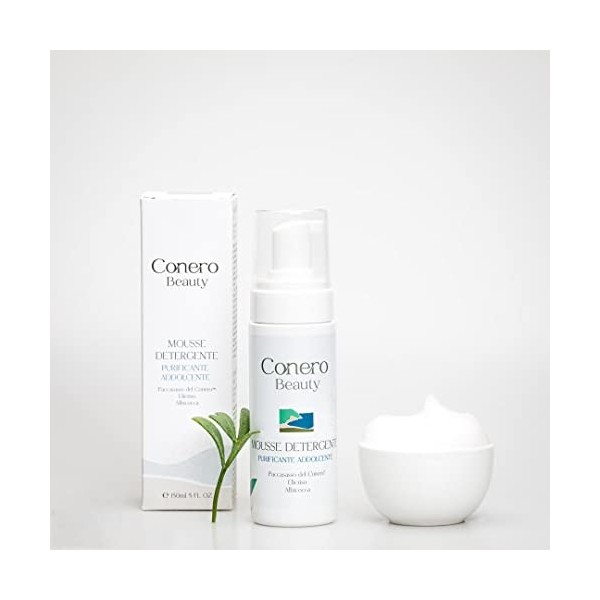Conero Beauty Mousse nettoyante purifiante pour le visage, adoucissante, apaisante et démaquillante, à labricot, à lhélichr