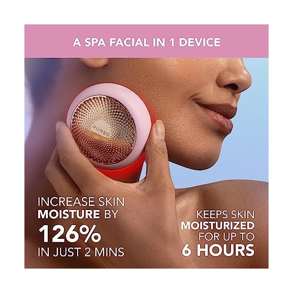 UFO 3 masque hydratant visage profond - Spa visage 5 en 1 - Luminothérapie lumière rouge, thermothérapie, cryothérapie, massa