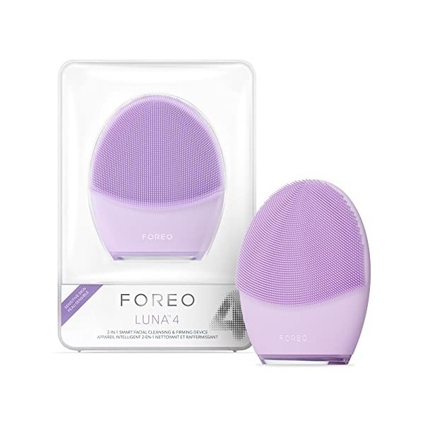 FOREO LUNA 4 MEN Brosse nettoyante visage peau et barbe - Massage visage raffermissant - Brosse anti-âge - Améliore labsorpt