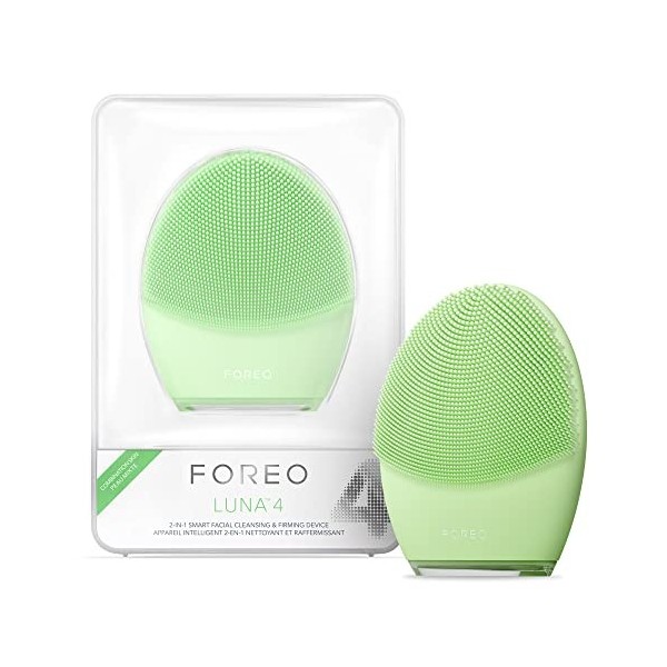 FOREO LUNA 4 MEN Brosse nettoyante visage peau et barbe - Massage visage raffermissant - Brosse anti-âge - Améliore labsorpt