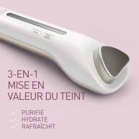 Panasonic Stimulateur Fermeté pour Visage, Rituel Beauté 3en1, Action Detox, Effet Boost, Mode Tonifiant, Blanc
