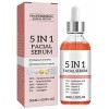 5 in 1 Facial Serum, Vitamin C Serum Hyaluronic Acid Retinol Collagen,Collagen Anti-aging Serum Erase Wrinkles,Brightening Se