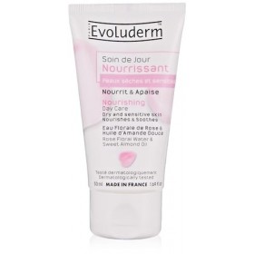 EVOLUDERM - Soin de Jour Nourrissant Peaux Sèches et Sensibles – 50 ml - Fabrication Française