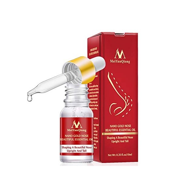 Allbestaye Or Sérum Lift Nez Shaping Lifting Upright and Tall Nose Beauty Oil