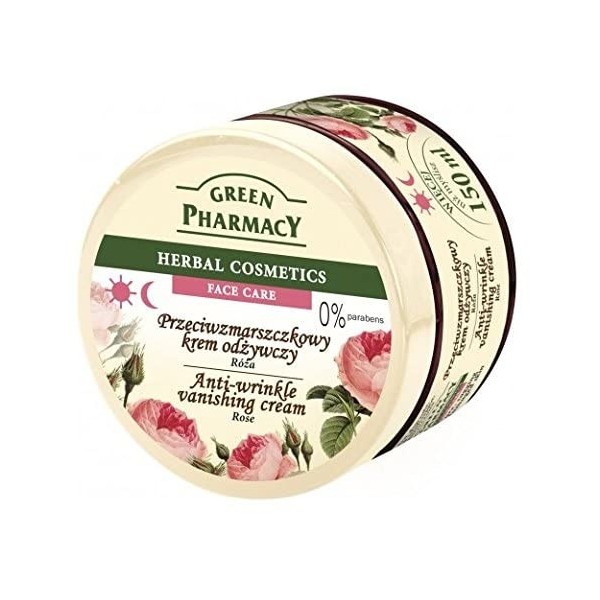 Green Pharmacy Antifalten Rosa Gesichtscreme 150ml