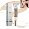 CC Crème Probuk 30g 3 en 1 couleur Naturelle Soin Illuminateur de Teint Haute Définition&Crème Solaire Visage SPF 50+&Couvran