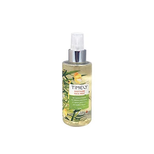 TiMELY Soothing face mist 150 ml, moisturizes, without greasy film, for soft and velvet skin, 2in1 effect - toning and refres