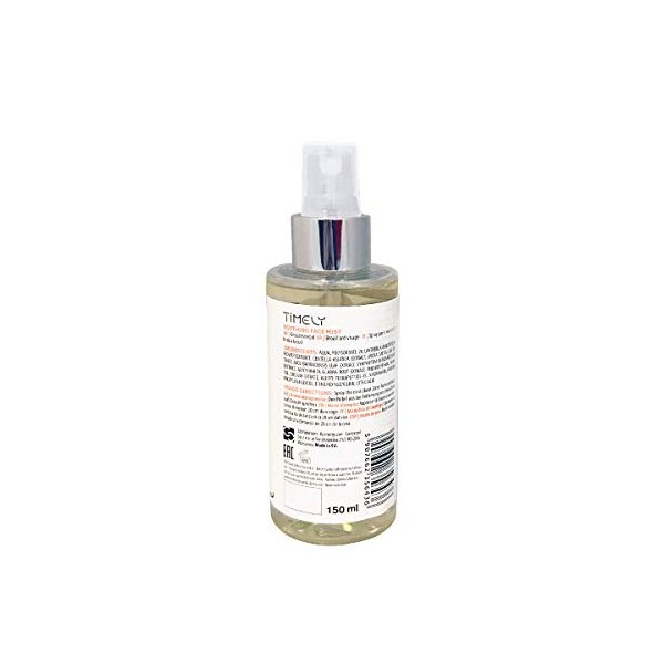 TiMELY Soothing face mist 150 ml, moisturizes, without greasy film, for soft and velvet skin, 2in1 effect - toning and refres