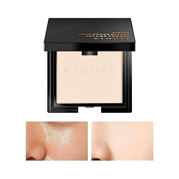 Poudre compacte pour le visage, Poudre haute définition, Poudre de finition clarifiante pour le contrôle de lhuile, compacte